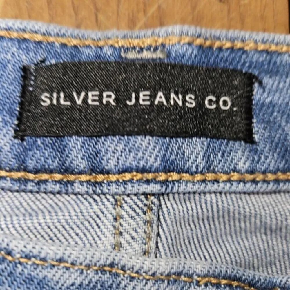 Silver Jeans Co. Womens‎ Vintage Long Shorts High Rise Indigo Blue Denim Size 29